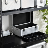 JEJアステージ　アルミツールボックス トレー付 ALーB365 シルバー　　1個