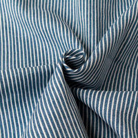 コスモテキスタイル デニム調Wガーゼ ストライプ ブルー 巾約108cm 1mカット AP25501-2B-1M 1セット(1m切売カット)（直送品）