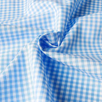 日本紐釦貿易 40sギンガムチェック 中 巾110cm×1m切売カット ライトブルー B53000Z-202-1M（直送品）