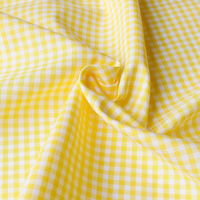日本紐釦貿易 40sギンガムチェック 中 巾110cm×10m切売カット イエロー B53000Z-203-10M（直送品）