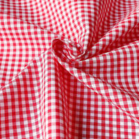 日本紐釦貿易 40sギンガムチェック 中 巾110cm×2m切売カット レッド B53000Z-204-2M 1セット(巾110cm×2m（直送品）