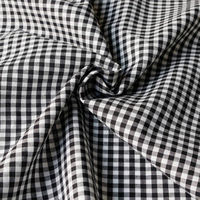 日本紐釦貿易 40sギンガムチェック 中 巾110cm×10m切売カット ブラック B53000Z-206-10M（直送品）