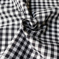 双日ファッション 40sギンガムチェック 大 巾110cm×10m切売カット ブラック B53000Z-306-10M（直送品）