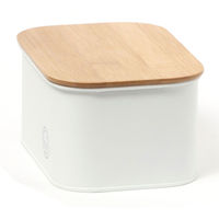 木の蓋ランドリーコンテナ S HOUSEHOLD GOODS ホワイト studio CLIP