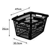 ベストコ　ベストコ 買い物かご バスケット ポリプロピレン製 収納 ブラック　MA-4116　1個