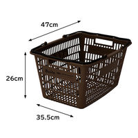 ベストコ　ベストコ 買い物かご バスケット ポリプロピレン製 収納 ブラウン　MA-4114　1個