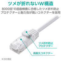 エレコム LANケーブル CAT6A 2m 爪折れ防止 高耐久 メッシュケーブル 白 ECLDーGPAM/WH20 1個