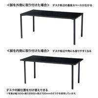 サンワサプライ eテーブル 受注生産品 幅1600×奥行800mm ブラック MEF-16080BK80 1台（直送品）