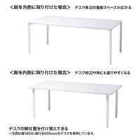 サンワサプライ eテーブル 受注生産品 幅1800×奥行700mm ホワイト MEF-18070W 1台（直送品）
