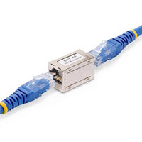 Startech.com LANケーブル延長コネクター CAT6A シールド付 メス-メス RJ45中継 IN-CAT6A-COUPLER-S1 1個