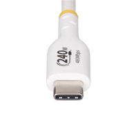 Startech.com USB-Cケーブル 3m USB 2.0 240W PD 3.1対応 ホワイト USB2EPR3MW 1本