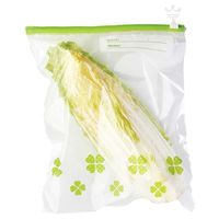 食品保存袋 チャーム付 スライダー式 チャック袋 L 26.5×32cm 冷凍・冷蔵OK 1箱（10枚入）錦尚金