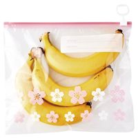 食品保存袋 チャーム付 スライダー式 チャック袋 M 26×22cm 冷凍・冷蔵OK 1箱（15枚入）錦尚金