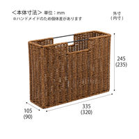 ナカバヤシ ラタンスタイル ファイルボックス RSS-FB01BR 1個