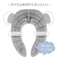 永和 スヌーピー折りたたみ補助便座 グレー 1個