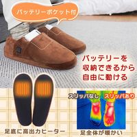 サンコー どこでも床暖スリッパ SRPP24SBW 1足（直送品）