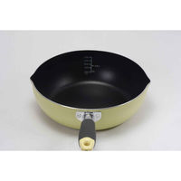 パール金属 フライパン 22cm IH対応 目盛り付き ふっ素加工 イエロー 438132 1個（直送品）