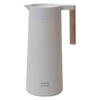 パール金属 ポット 1.1L 真空断熱 保温 魔法瓶 ステンレス ホワイト 454848 1個（直送品）