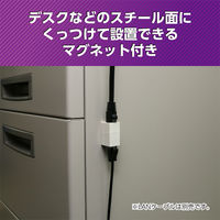 ナカバヤシ LANケーブル延長アダプタ　マグネット付　カテゴリー6A対応 CARー866AM 1個