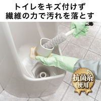 サンコー トイレブラシ クリーナー 男性用トイレ排水口洗い 1個 グレー 水だけでも汚れが落とせる びっくりフレッシュ BH-99