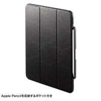 サンワサプライ  iPad Pro 13インチ（M4/2024）用タッチペン収納ポケット付きケース PDA-IPAD2014BK（直送品）