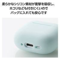 AirPods 4 ケース 用 シリコン カバー 衝撃吸収 落下防止 ブルー AVA-AP06SCBU エレコム 1個（直送品）