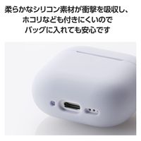 AirPods 4 ケース 用 シリコン カバー 衝撃吸収 落下防止 パープル AVA-AP06SCPU エレコム 1個（直送品）
