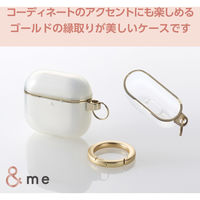 AirPods 4 ケース 用 ソフト カバー 落下防止 クリア×ゴールドライン AVA-AP06UCMCR エレコム 1個（直送品）