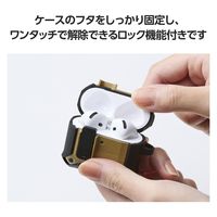 AirPods 4 ケース 用 耐衝撃 衝撃吸収 フタ開閉ロック機能 コヨーテ AVA-AP06ZEROLBR エレコム 1個（直送品）