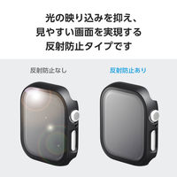 アップルウォッチ カバー Series10[46mm] フルカバー ブラック AW-24AFCGMBK エレコム 1個（直送品）