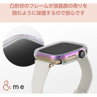 アップルウォッチ カバー Series 10[42mm] バンパー ハード オーロラ AW-24BBPPJACR エレコム 1個（直送品）