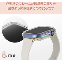 アップルウォッチ カバー Series10[42mm] バンパー ソフト オーロラクリア AW-24BBPUACR エレコム 1個（直送品）