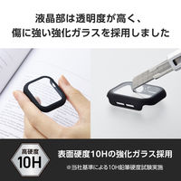 アップルウォッチ カバー Series10[42mm] フルカバー ブラック AW-24BFCGBK エレコム 1個（直送品）