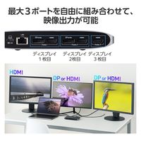 ドッキングステーション タイプC ハブ 13in1 Displaylink対応 USBハブ DST-W14 エレコム 1個（直送品）