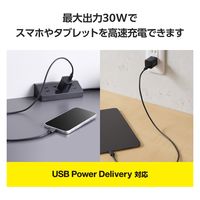 USB充電器 タイプC PD 30W PPS USB-C ×1 小型 ブラック EC-AC10230BK エレコム 1個