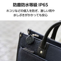 スマートタグ 紛失防止 タグ 4個入り 電池交換タイプ 防水・防塵 ブラック LGT-BETG1BKA4 ロジテック 1個（直送品）