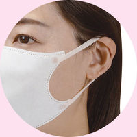 リーブル 3Dバイカラーマスク ホワイト×ピンク No.2876-PK 使い捨て　不織布　立体マスク　1箱（50枚入）