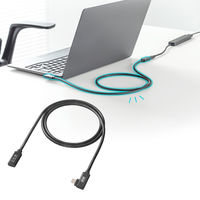 サンワサプライ USB5Gbps TypeーC延長ケーブル（L型・PD100W・1m） KUー5GCCP100ENL10 1本