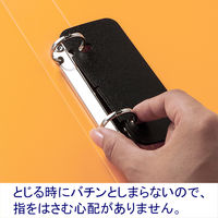 【セール】【旧品】アスクル　丸型ツイストリングファイル　A4タテ　2穴　背幅36mm　オレンジ　1冊 オリジナル