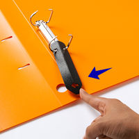 【旧品】アスクル　Ｄ型ツイストリングファイル　A4タテ　2穴　背幅36mm　オレンジ　10冊 オリジナル