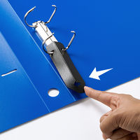 【旧品】アスクル　Ｄ型ツイストリングファイル　A4タテ　2穴　背幅47mm　ブルー　30冊 オリジナル