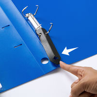 【旧品】アスクル　Ｄ型ツイストリングファイル　A4タテ　2穴　背幅36mm　ブルー　10冊 オリジナル