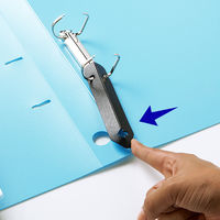 【旧品】アスクル　Ｄ型ツイストリングファイル　A4タテ　2穴　背幅36mm　ライトブルー　10冊 オリジナル