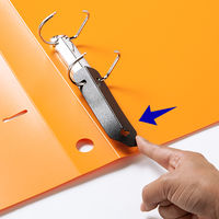 【旧品】アスクル　Ｄ型ツイストリングファイル　A4タテ　2穴　背幅47mm　オレンジ　10冊 オリジナル