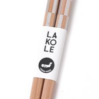 格子柄竹箸 シルバー LAKOLE/ラコレ