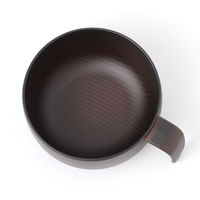 スタッキング持ち手付き汁椀 ダークブラウン 1セット（1個×2） LAKOLE/ラコレ