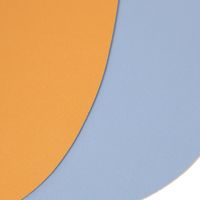 フェイクレザーランチョンマット ペブル ブルー×オレンジ 1セット（1枚×2） LAKOLE/ラコレ