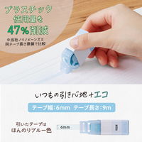 プラス 紙ケース入りテープのり パスティ しっかり貼れる 使いきり ブルー 54565 1個