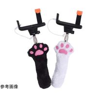 サンコー 有線式もふもふ肉球自撮り棒 ホワイト CMCA375P 1個 67-9273-87（直送品）