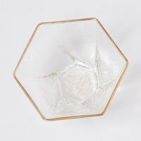 GOLDラインガラス小鉢B クリア 1セット（1個×2） LAKOLE/ラコレ